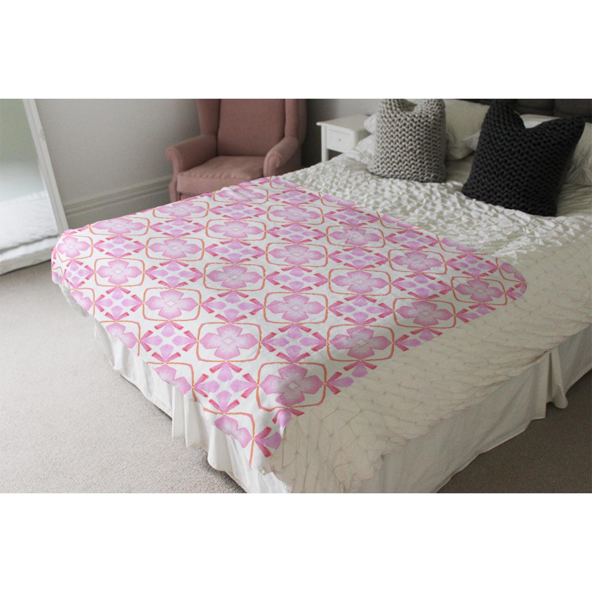 Orange Sublime Boho Chic Summer Design Blanket - Pink – image 4