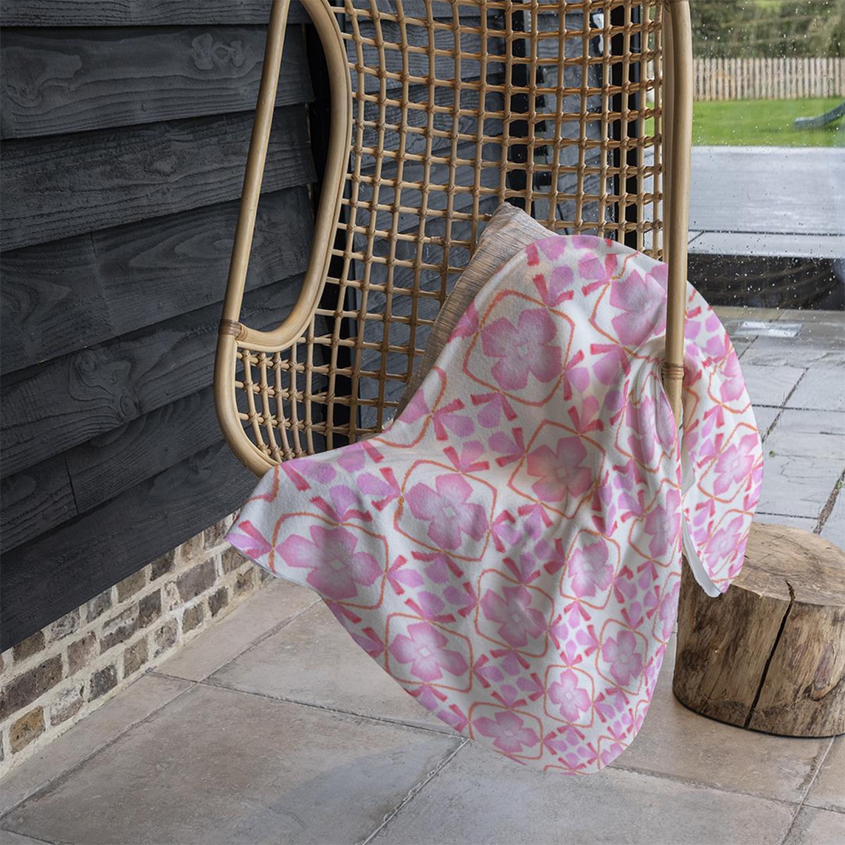 Orange Sublime Boho Chic Summer Design Blanket - Pink – image 1