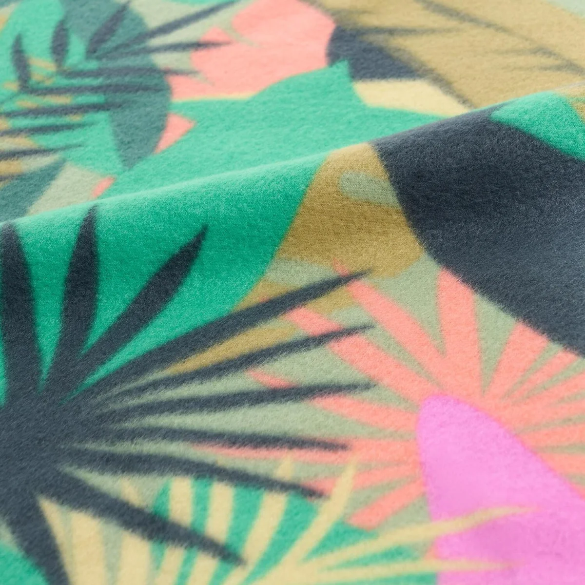 OHS Palm Print Fleece Throw - Green – image 6
