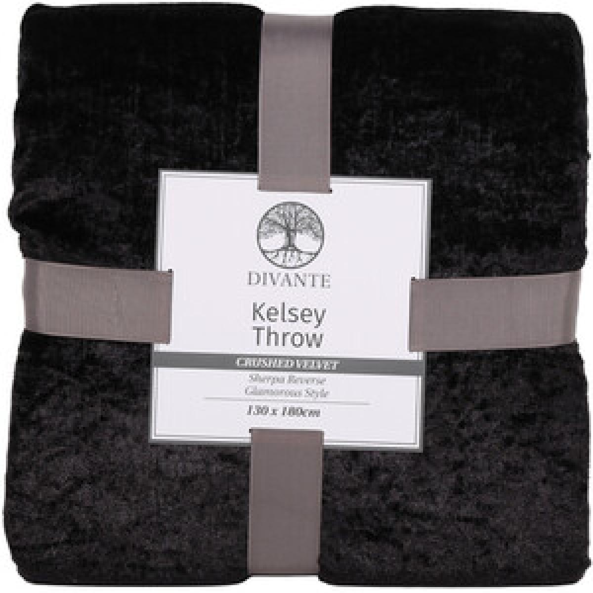 Kelsey Velvet Throw - Black – image 3