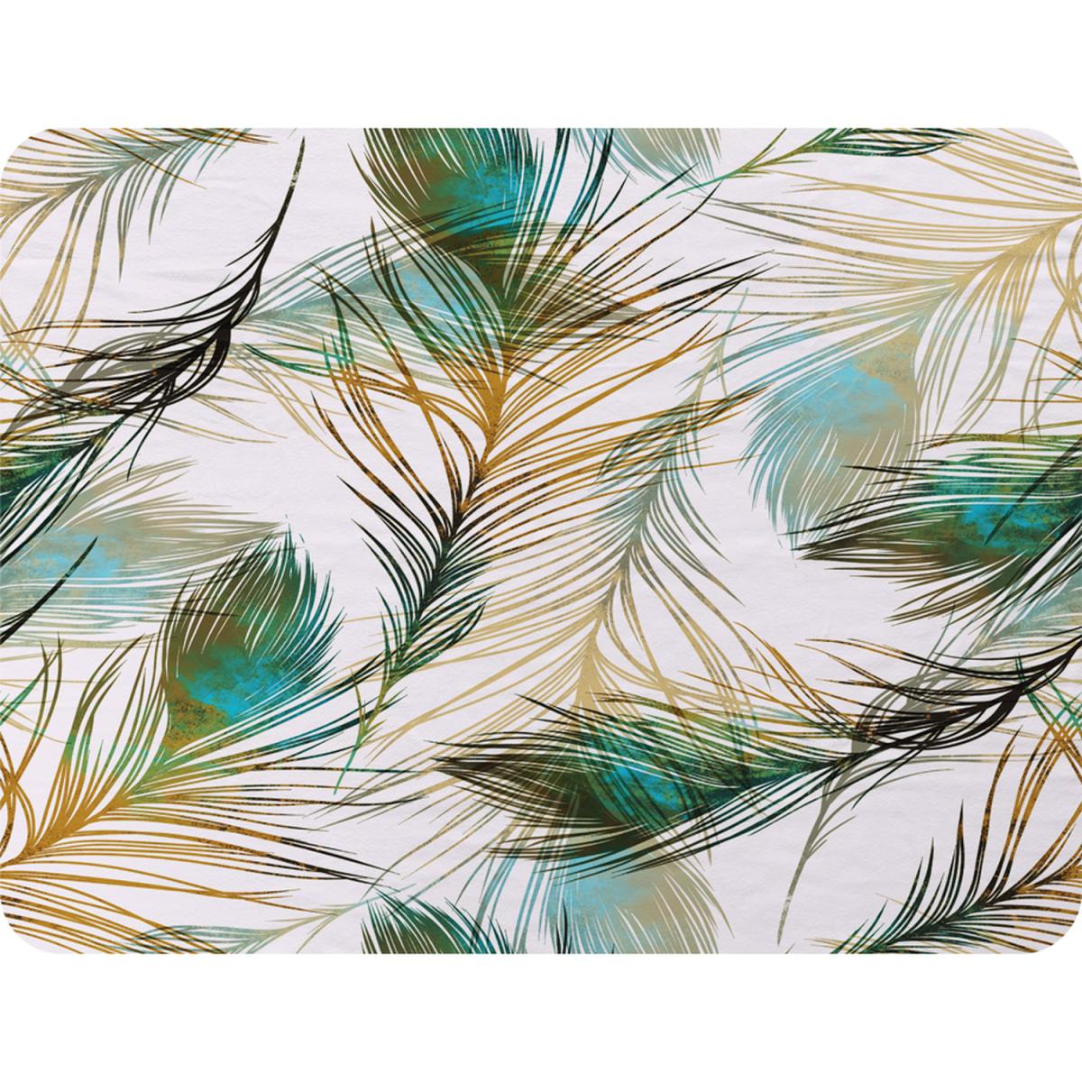 Imprints Peacock Feathers Blanket - Green – image 2