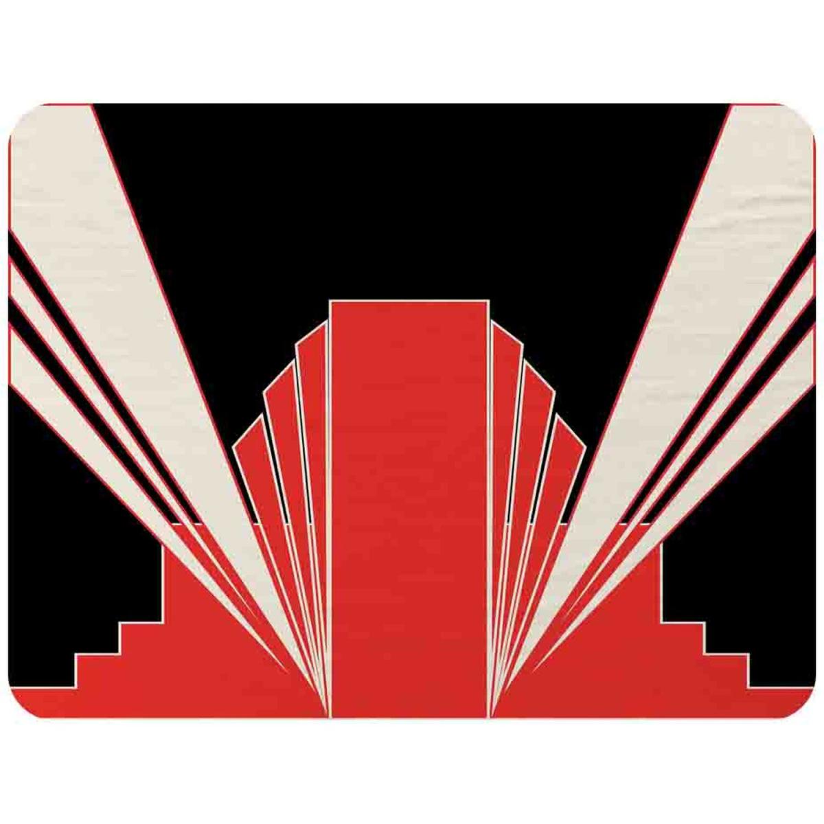 Art Deco Building Blanket - Red – image 2