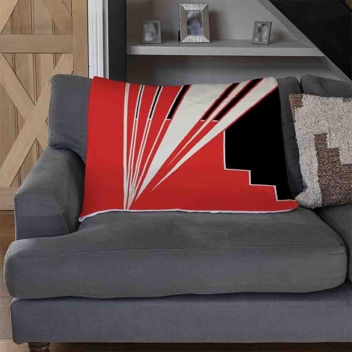 Art Deco Building Blanket - Red – image 3