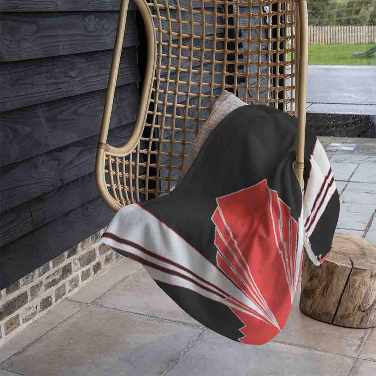 Art Deco Building Blanket - Red – image 1