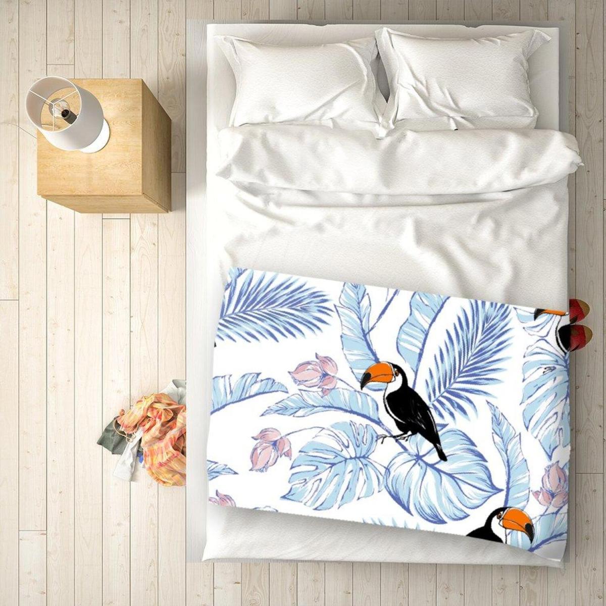 Tropical Toucan Blanket - Blue – image 1
