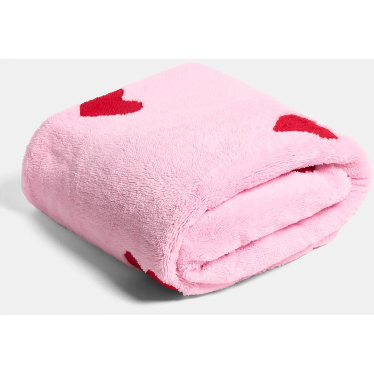 OHS Hearts Tufted Fleece Throw - Pink – image 4