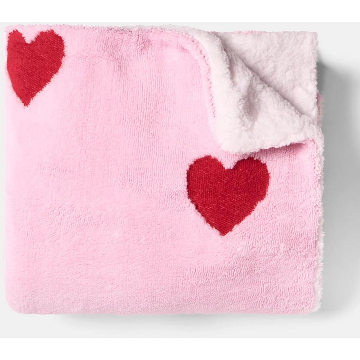 OHS Hearts Tufted Fleece Throw - Pink – image 5