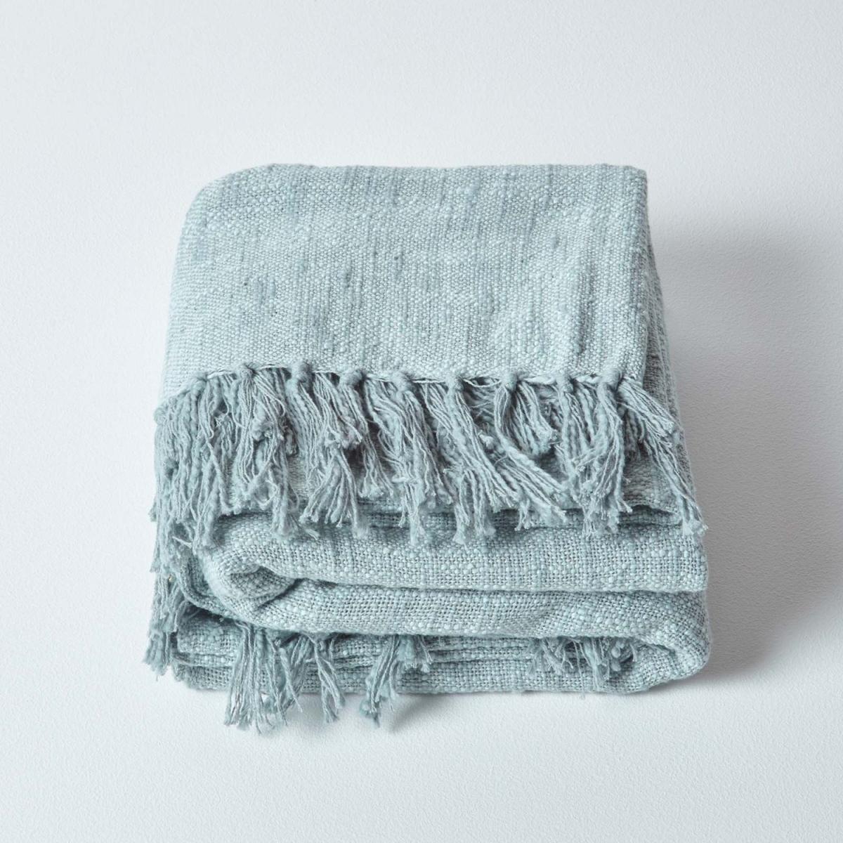 Nirvana Slub Cotton Grey Throw - Grey / Large – image 2