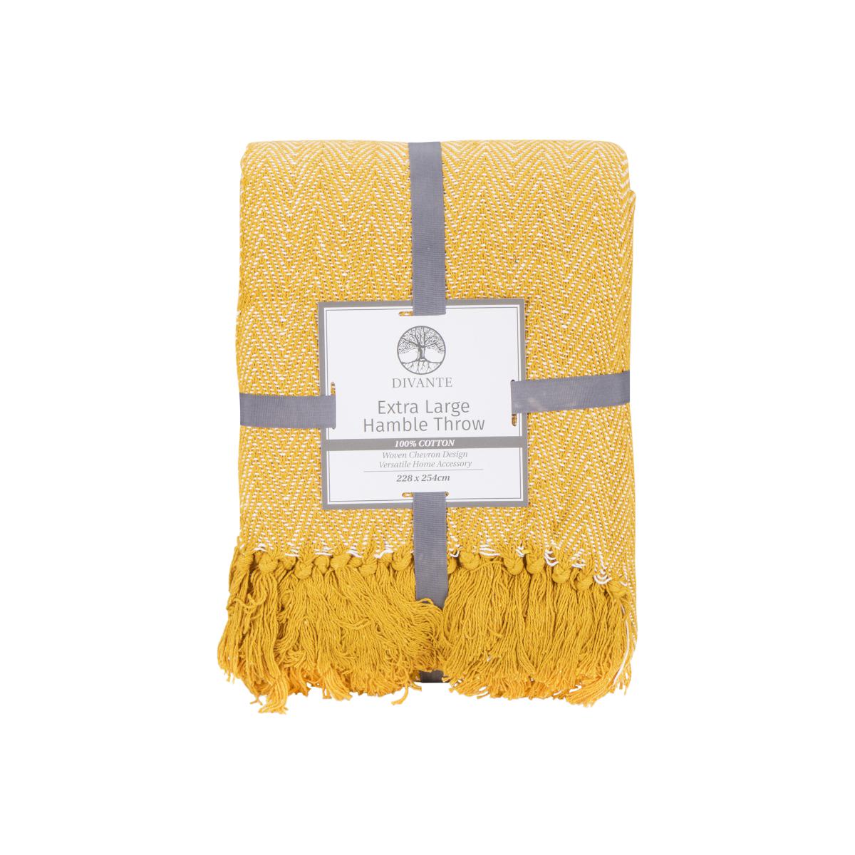 Extra Large Hamble Throw - Ochre – image 1