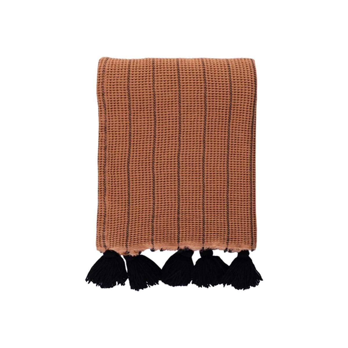 The Mia Buhur Series Throw - Camel And Black - Camel And Black – image 1
