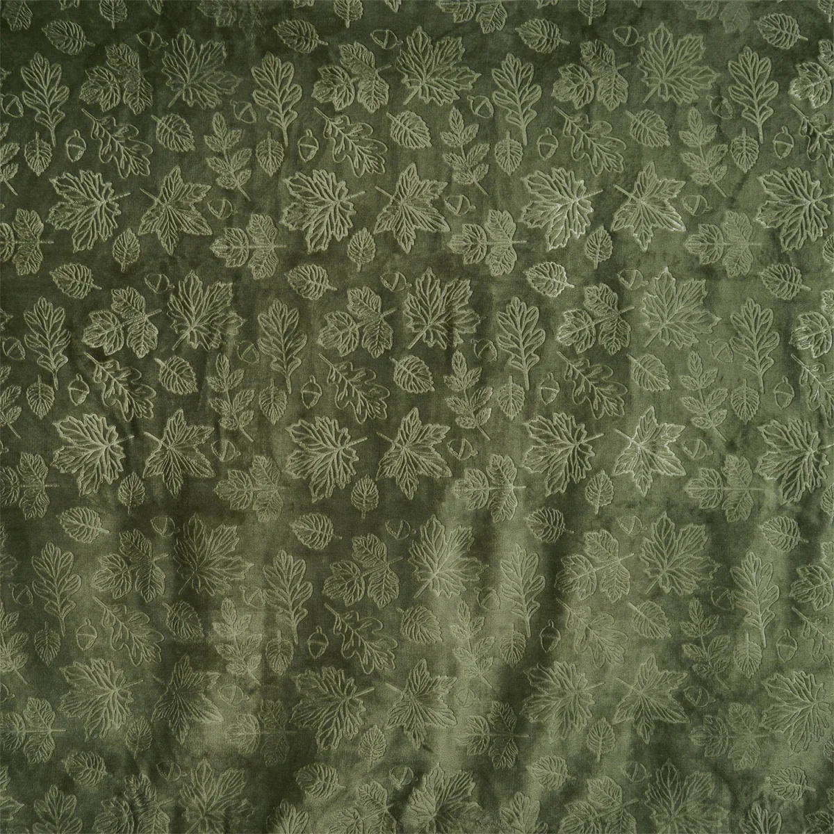 Embossed Autumn Leaf Throw - Olive – image 4