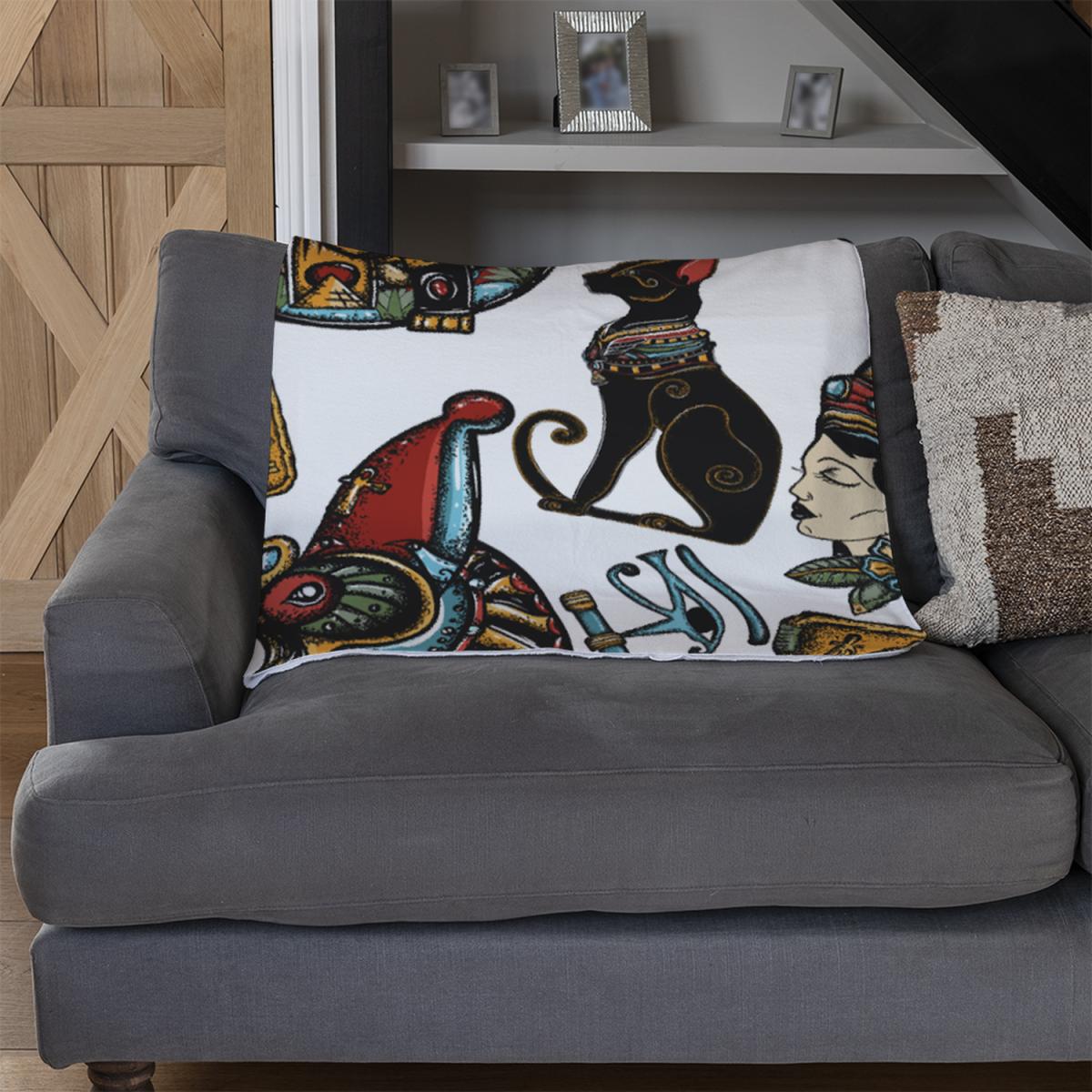 Queen Cleopatra History Blanket - Black – image 3