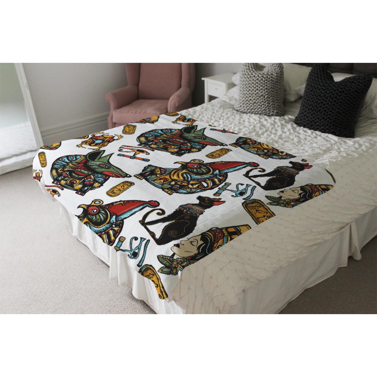 Queen Cleopatra History Blanket - Black – image 4