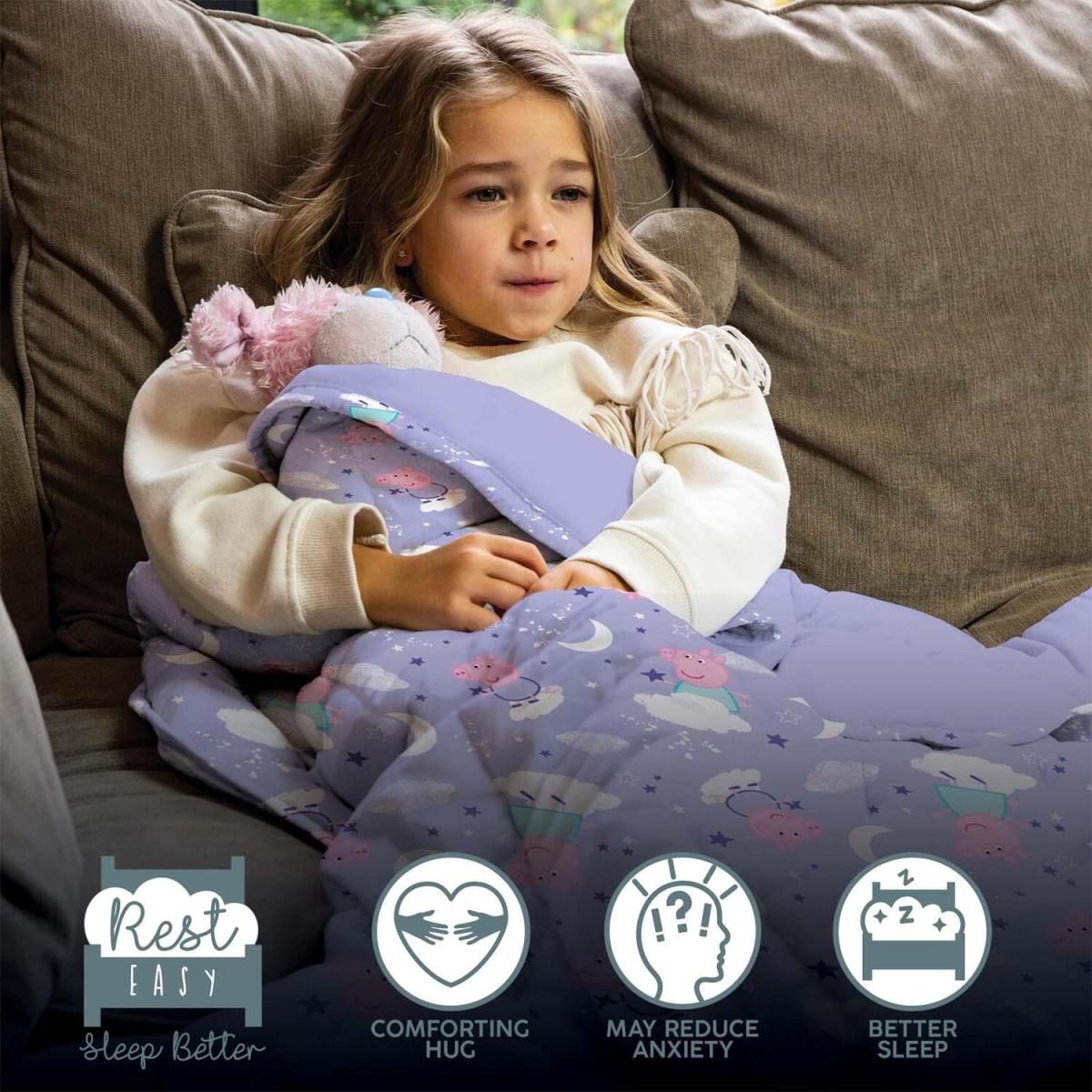 Peppa Pig Weighted Blanket Kids Childrens Throw - Pink – image 4