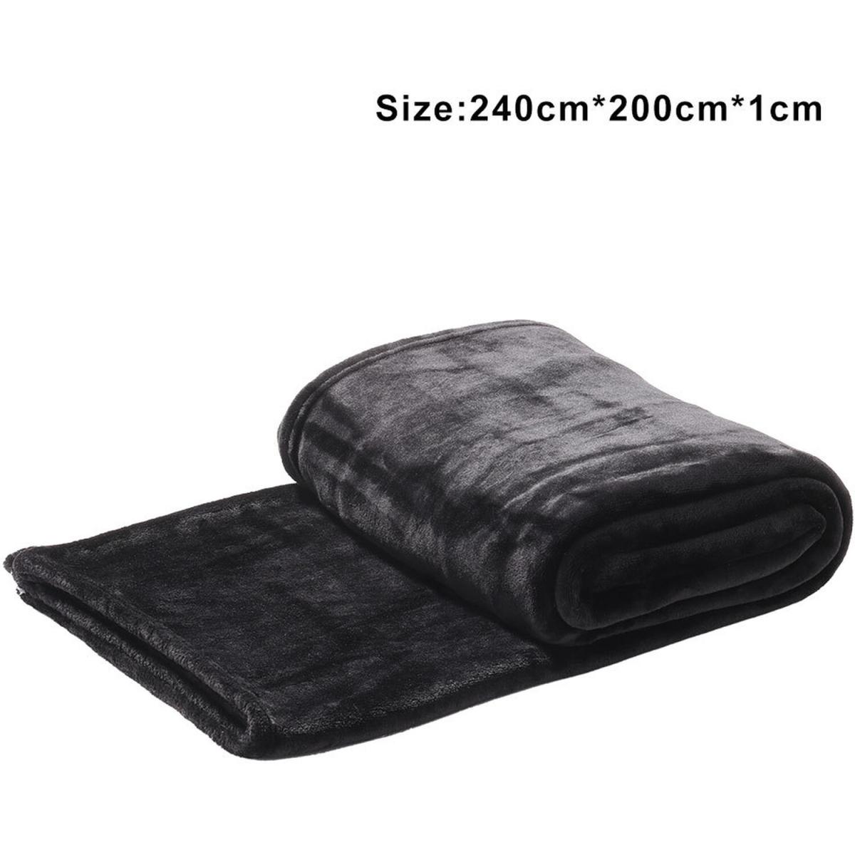 Solid Soft Blankets  - Black – image 3