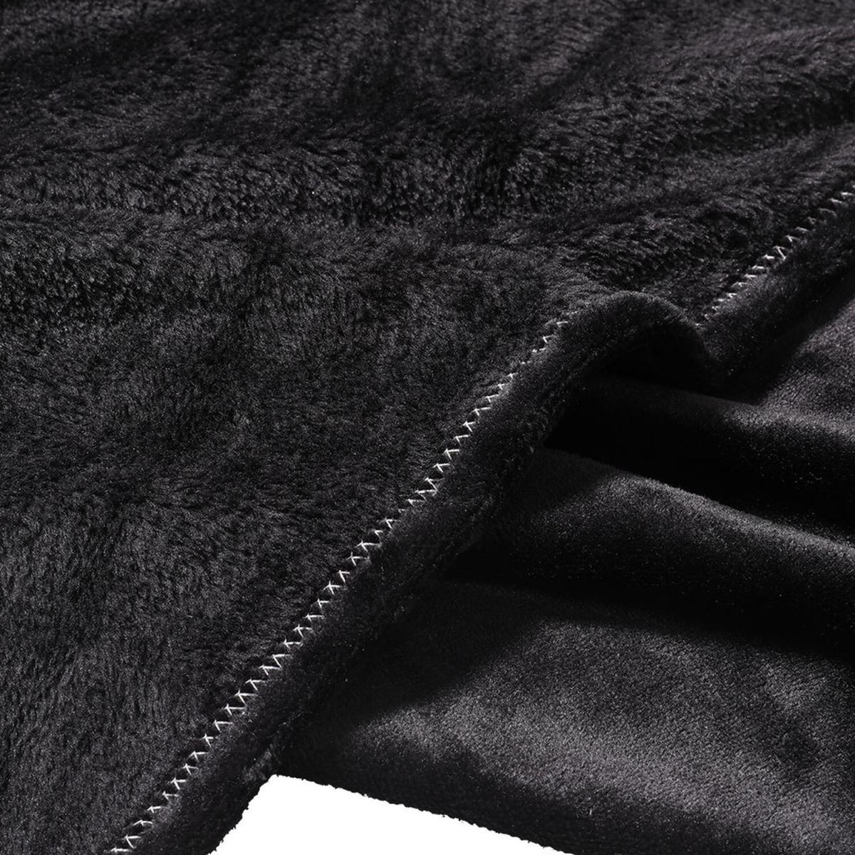 Solid Soft Blankets  - Black – image 4
