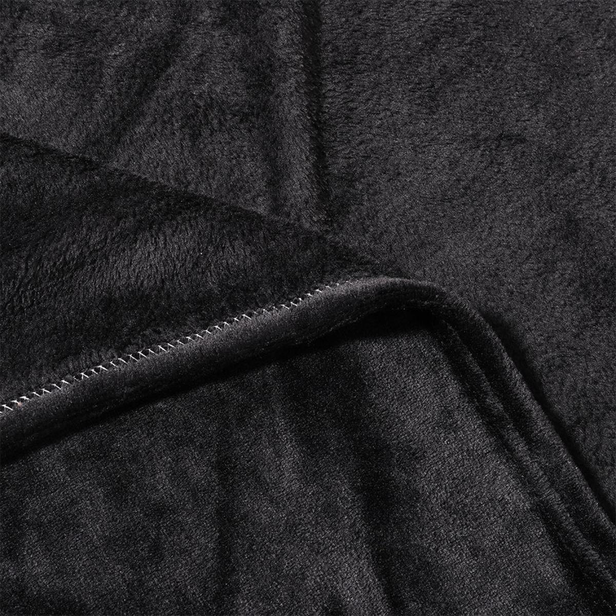 Solid Soft Blankets  - Black – image 6