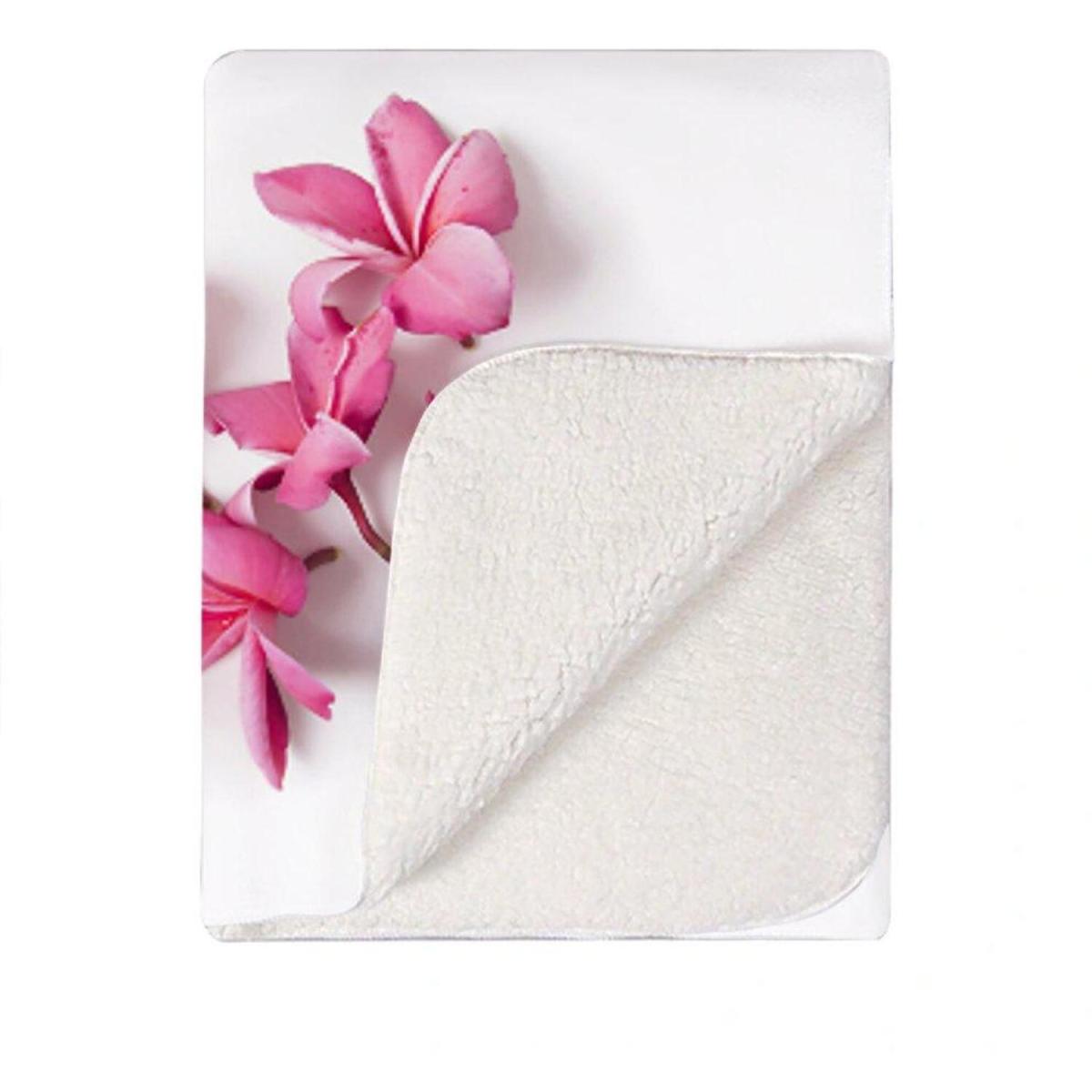 Pink Frangipani Flowers Blanket - Pink – image 2