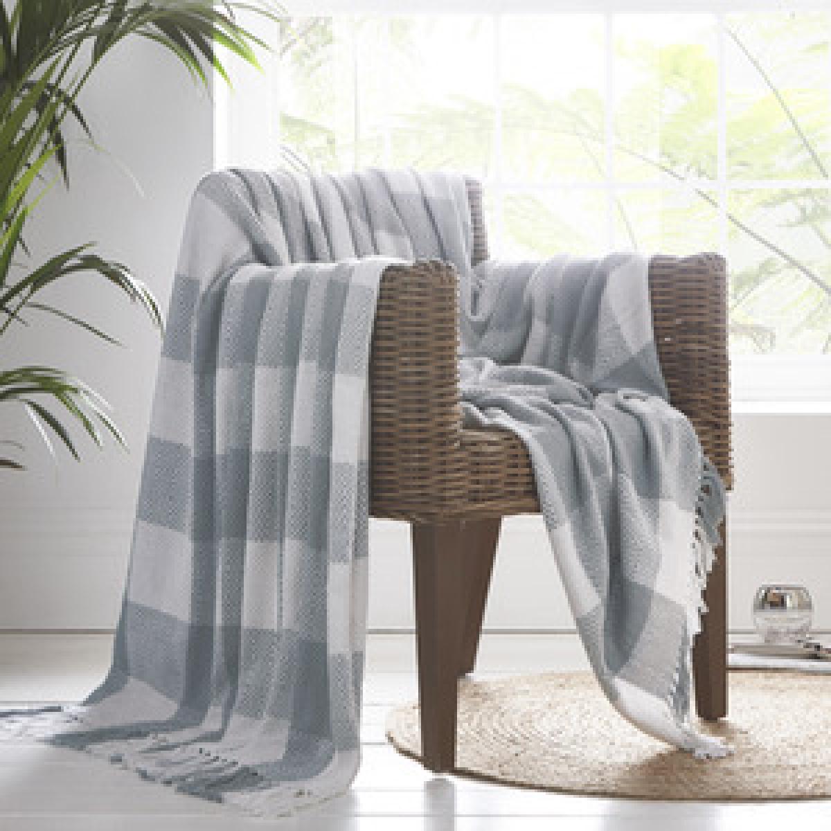 Epsom Cotton Throw - Terracotta / 180cm / Wash before first use. Wash inside out with similar colours using a colour sensitive detergent. Suitable for tumble drying on a low heat. Iron on reverse. – image 2