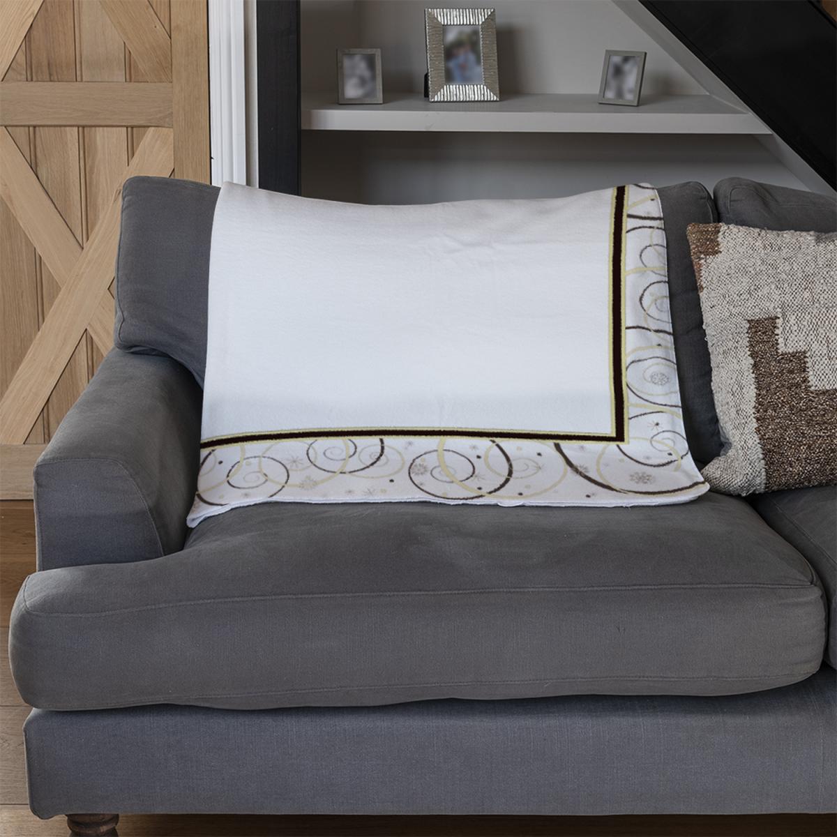 Swirling Frame Blanket - Gold – image 3
