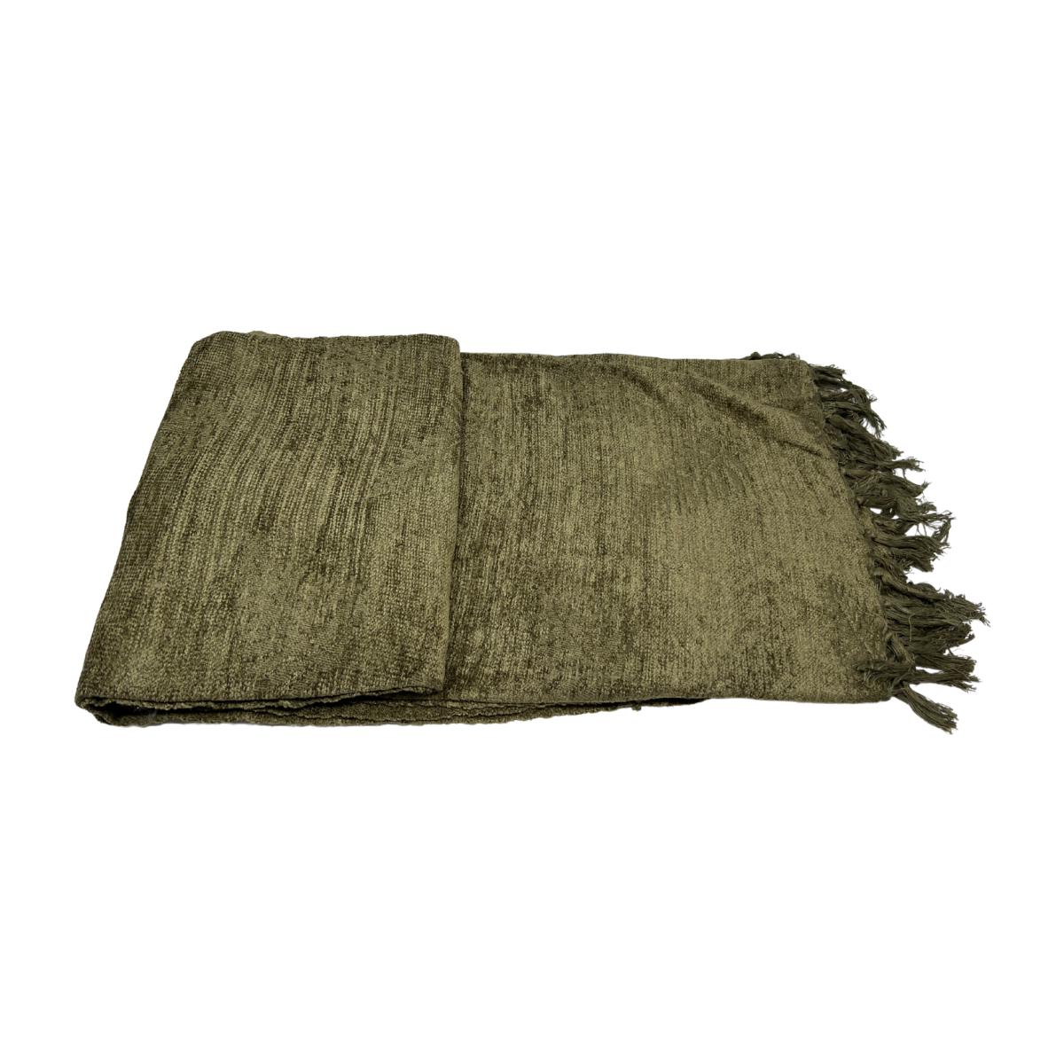 Acrylic Green Leaf Throw Over - Green – image 1