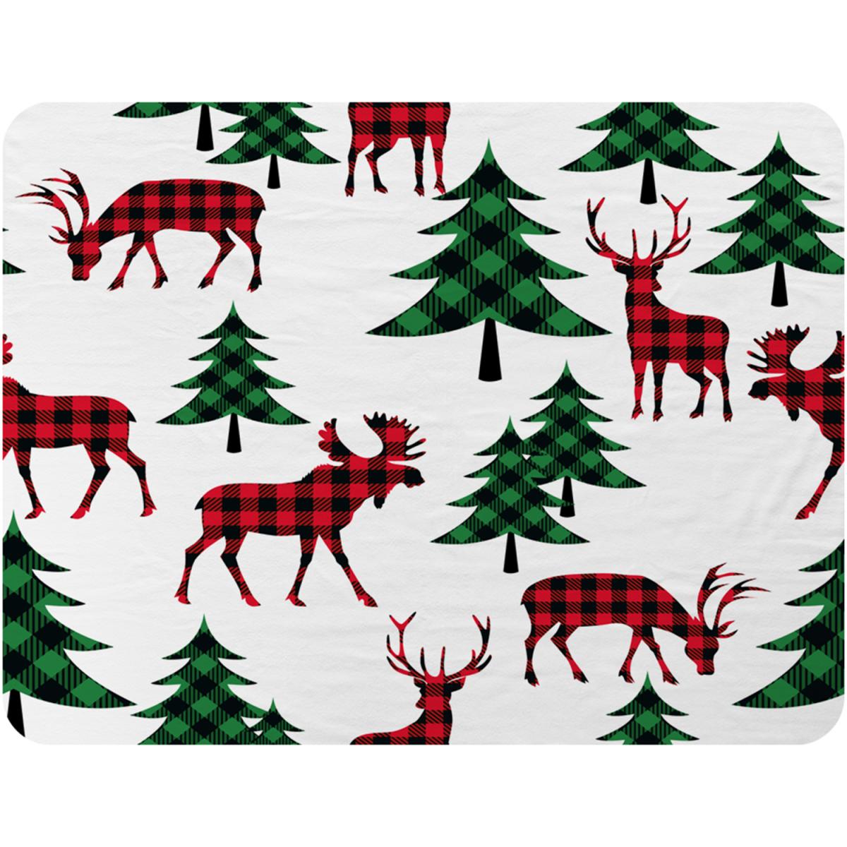 Buffalo Plaid Woodland Soft Blanket - Red – image 2