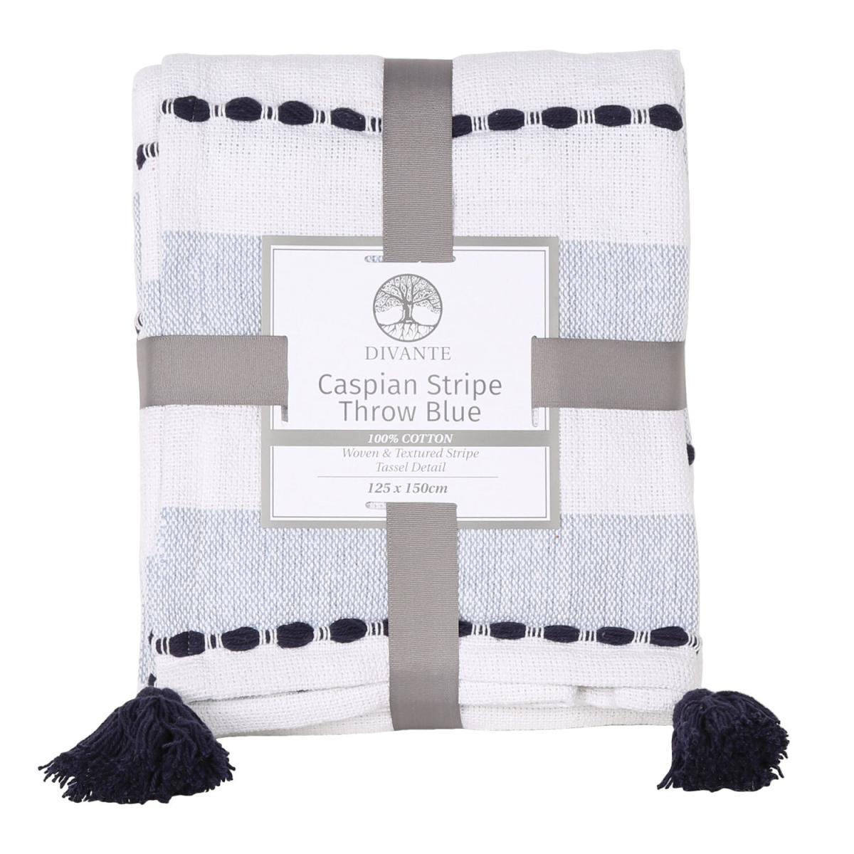 Divante Caspian Stripe Throw Blue – image 2