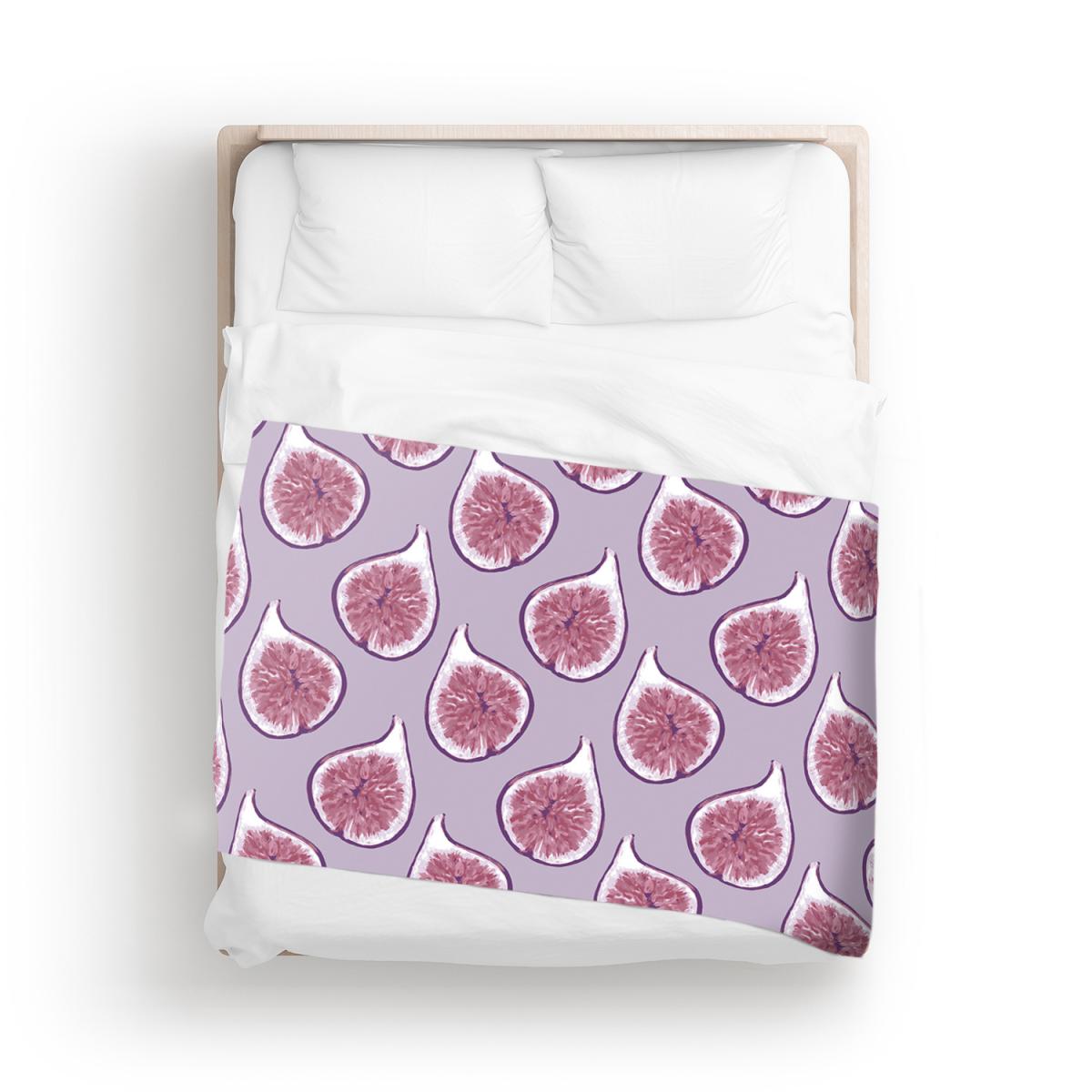 Modern Fig Pattern Blanket - Purple – image 2