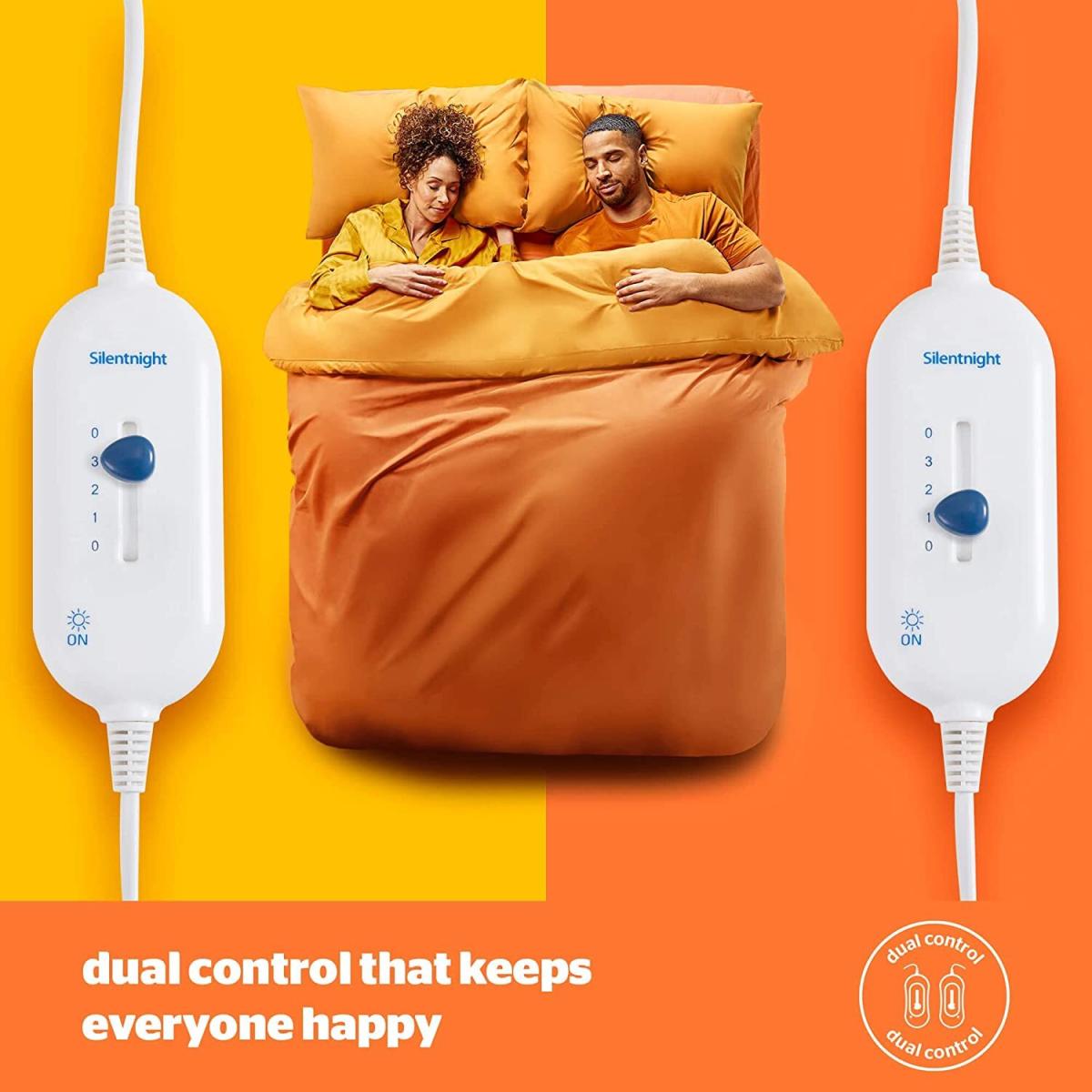 Dual Control Electric Blanket Underblanket Bed Warmer Sheet  - White – image 9