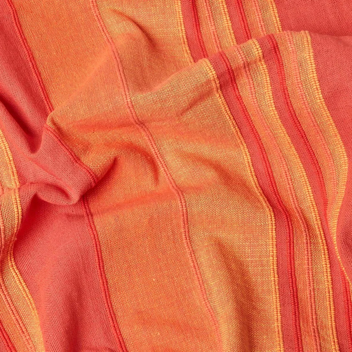 Cotton Morocco Striped Terracotta Throw - Terracotta / Medium – image 3