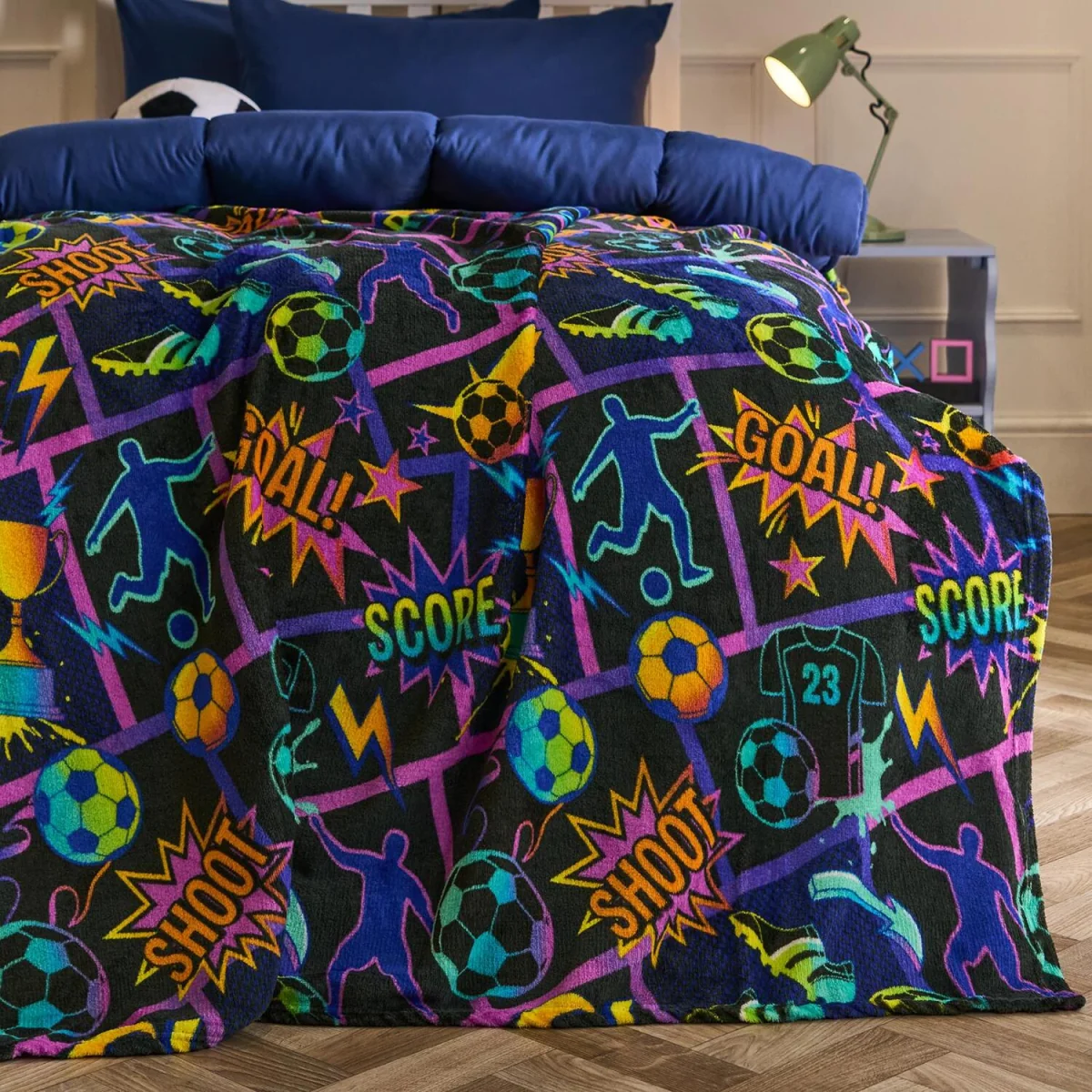 OHS Football Comic Print Fleece Throw - Multi – image 2