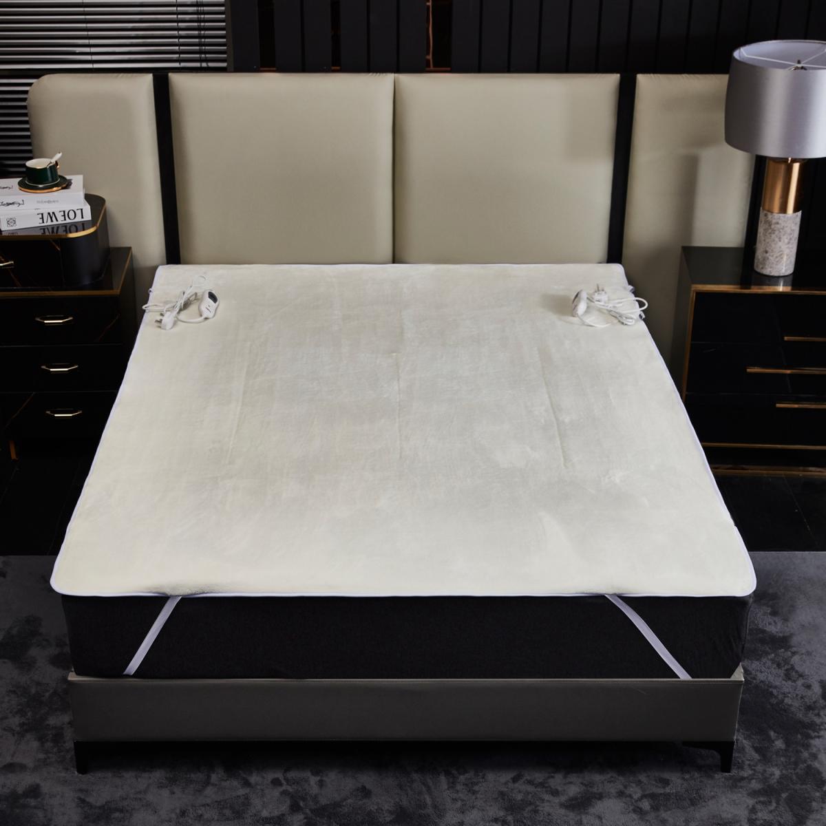 Premium Fleece Top Dual Control Heated Electric Blanket - White / 3.5kg – image 2