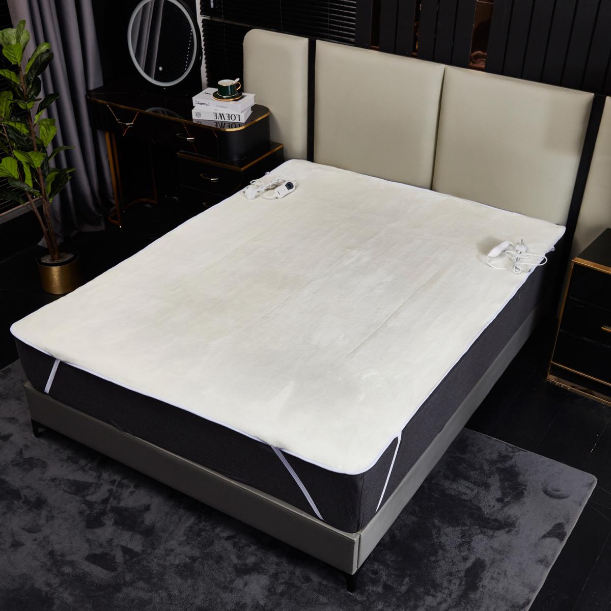 Premium Fleece Top Dual Control Heated Electric Blanket - White / 3.5kg – image 3