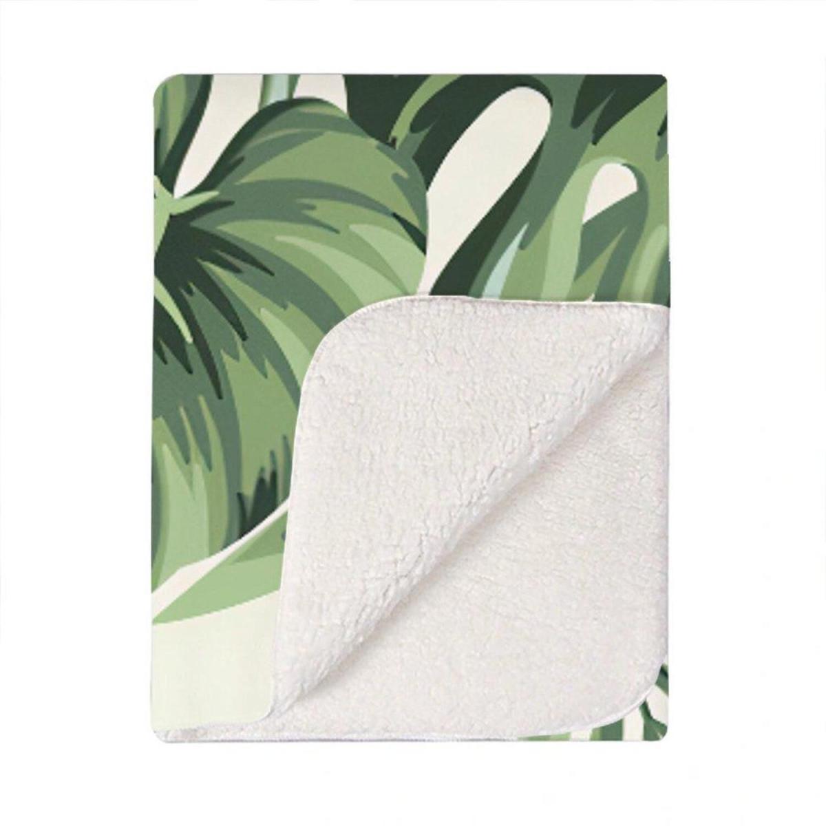 Exotic Palm Leaves Blanket - Green – image 2