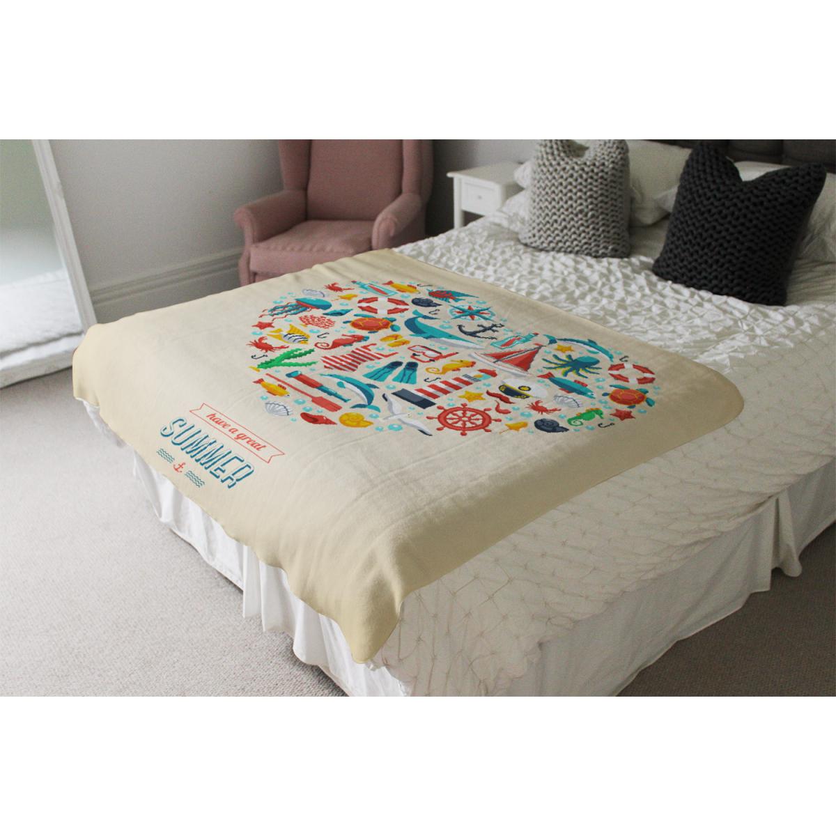 Love Heart Of Sealife  Nautical Items Blanket - Yellow – image 4