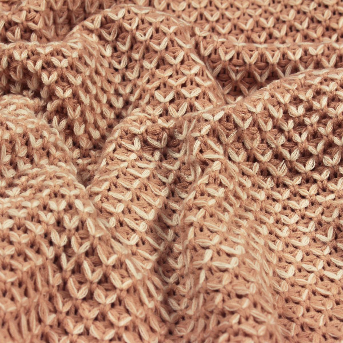 Multi-Tonal Chunky Knit Throw - Ochre – image 9