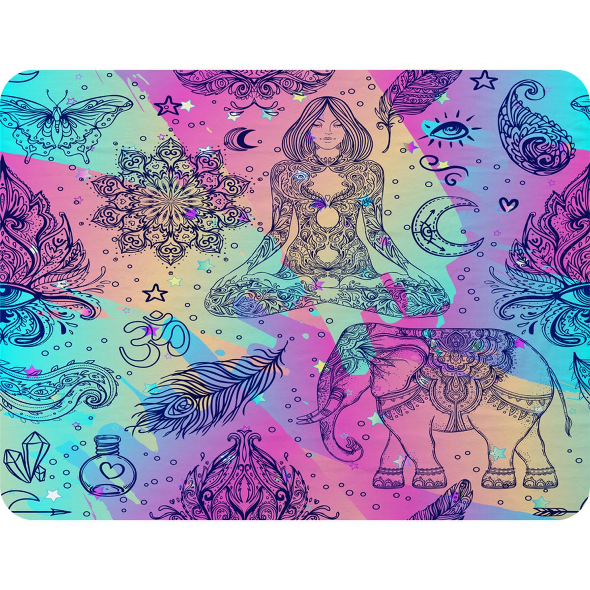 Colorful Rainbow Blanket - Blue – image 2