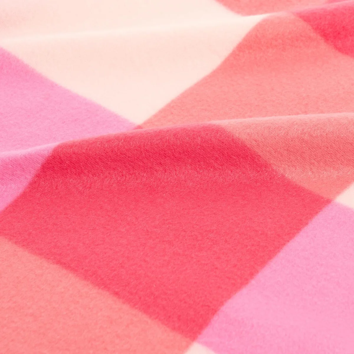OHS Gingham Print Fleece Throw - Pink/Orange – image 4