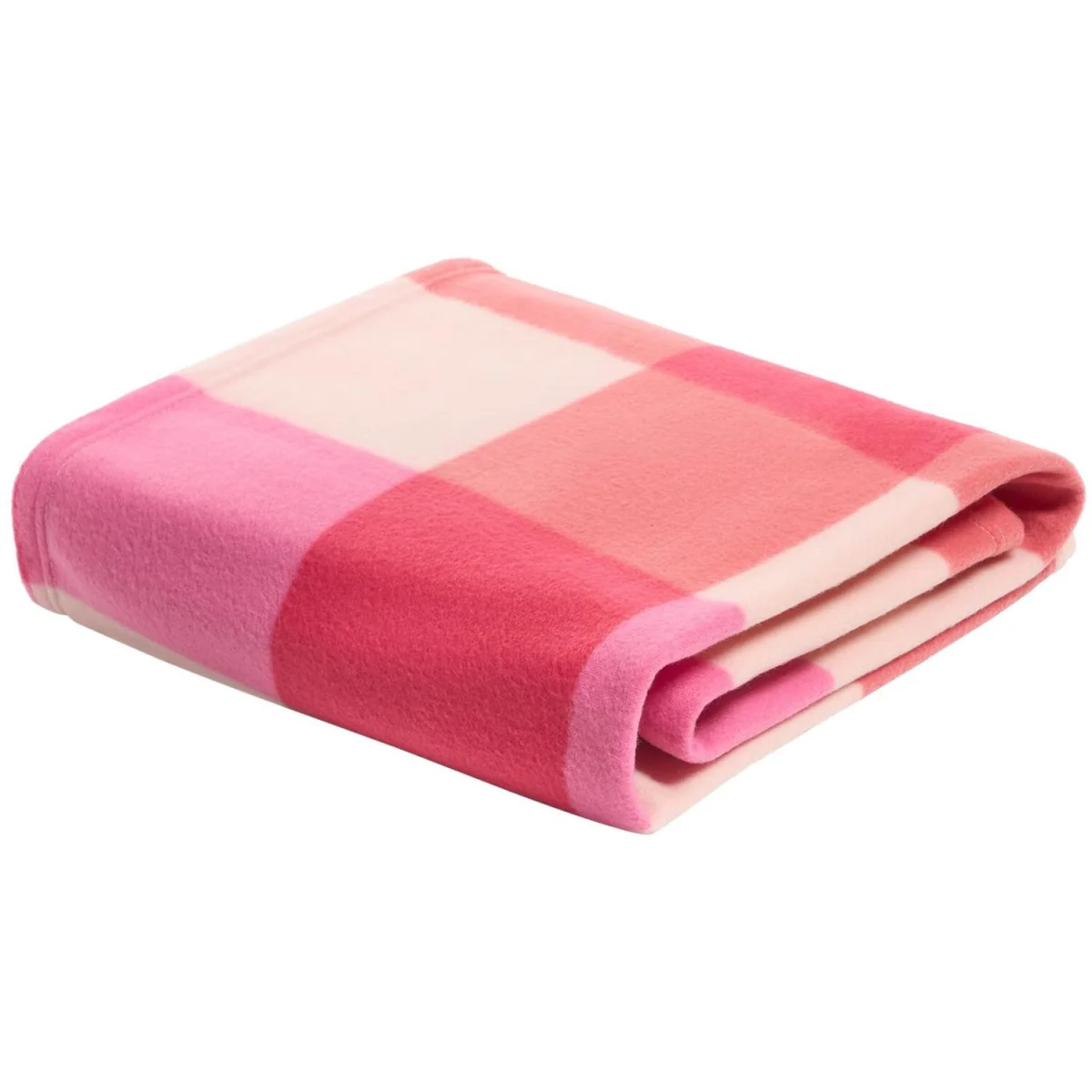OHS Gingham Print Fleece Throw - Pink/Orange – image 5