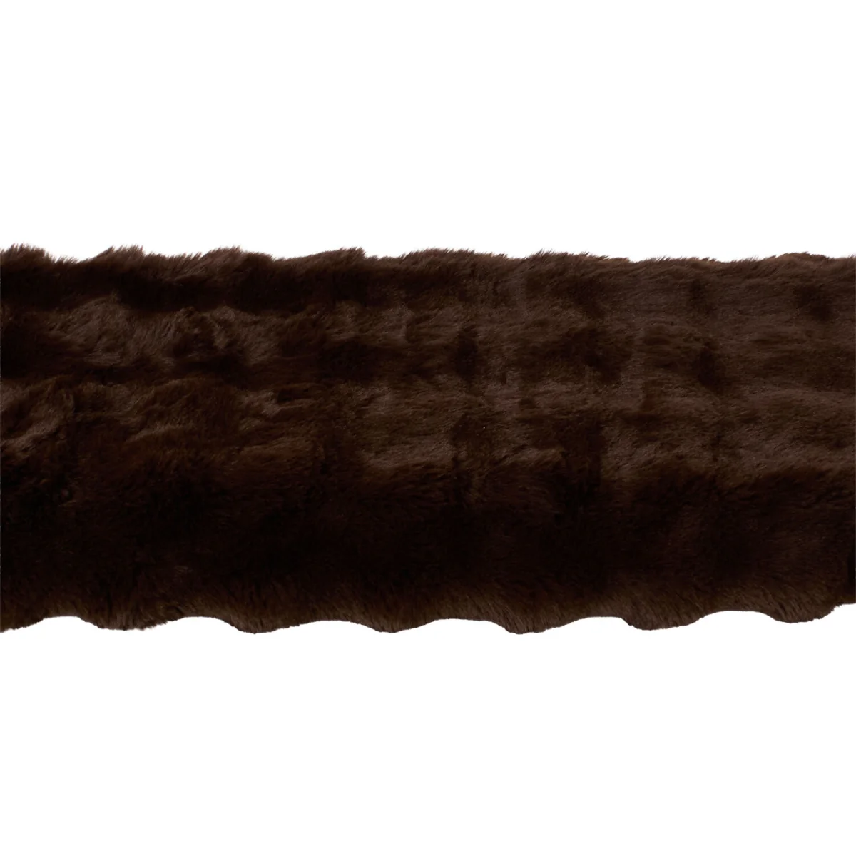 Meribel Faux Fur Plush Throw - Chocolate – image 5