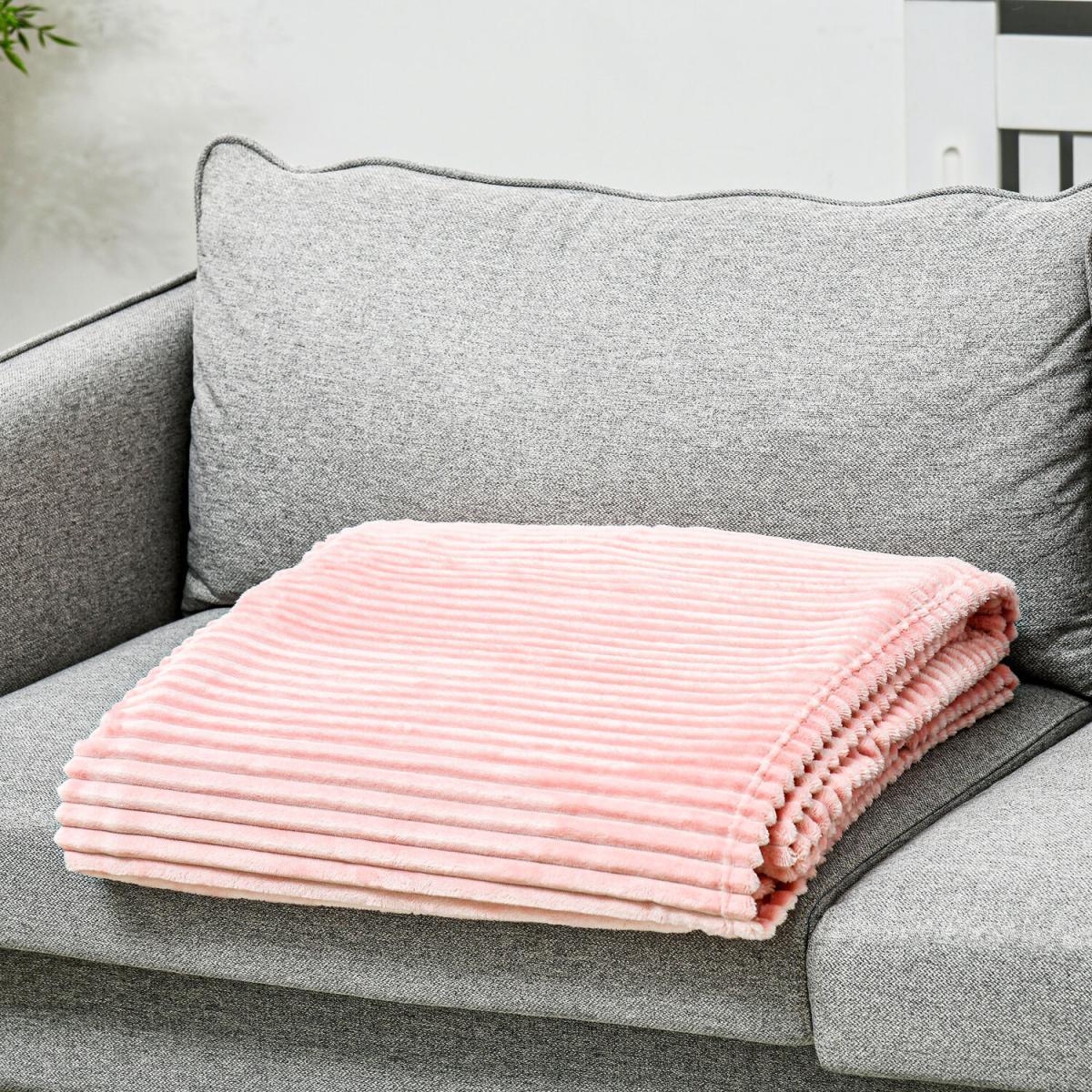 Flannel Fleece Blanket Throw Blanket for Bed - Pink / 230cm – image 7