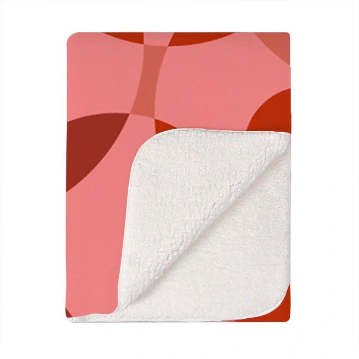 Red Circle Pattern Blanket - Red – image 2