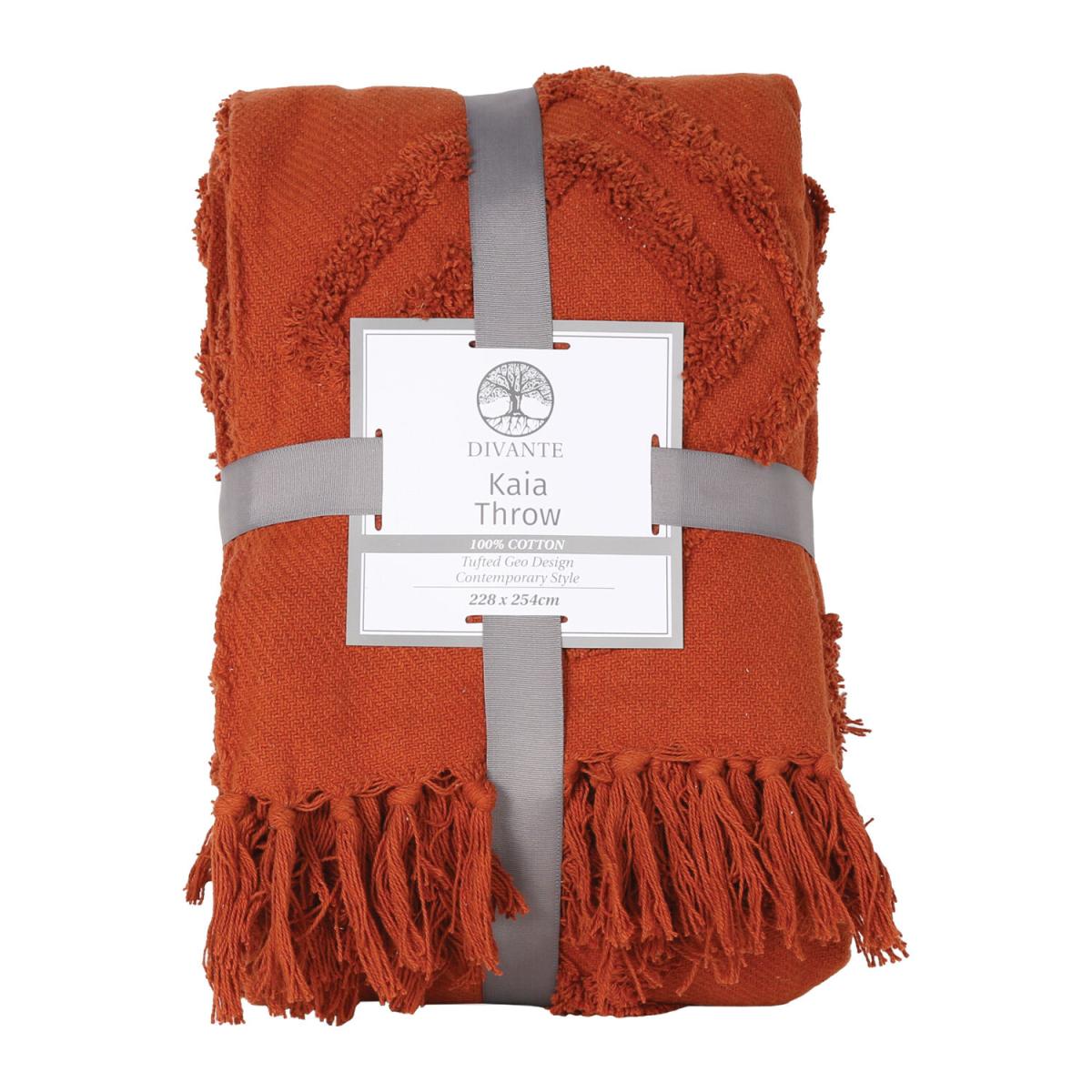 Divante Kaia Tufted Geo Throw Rust – image 2