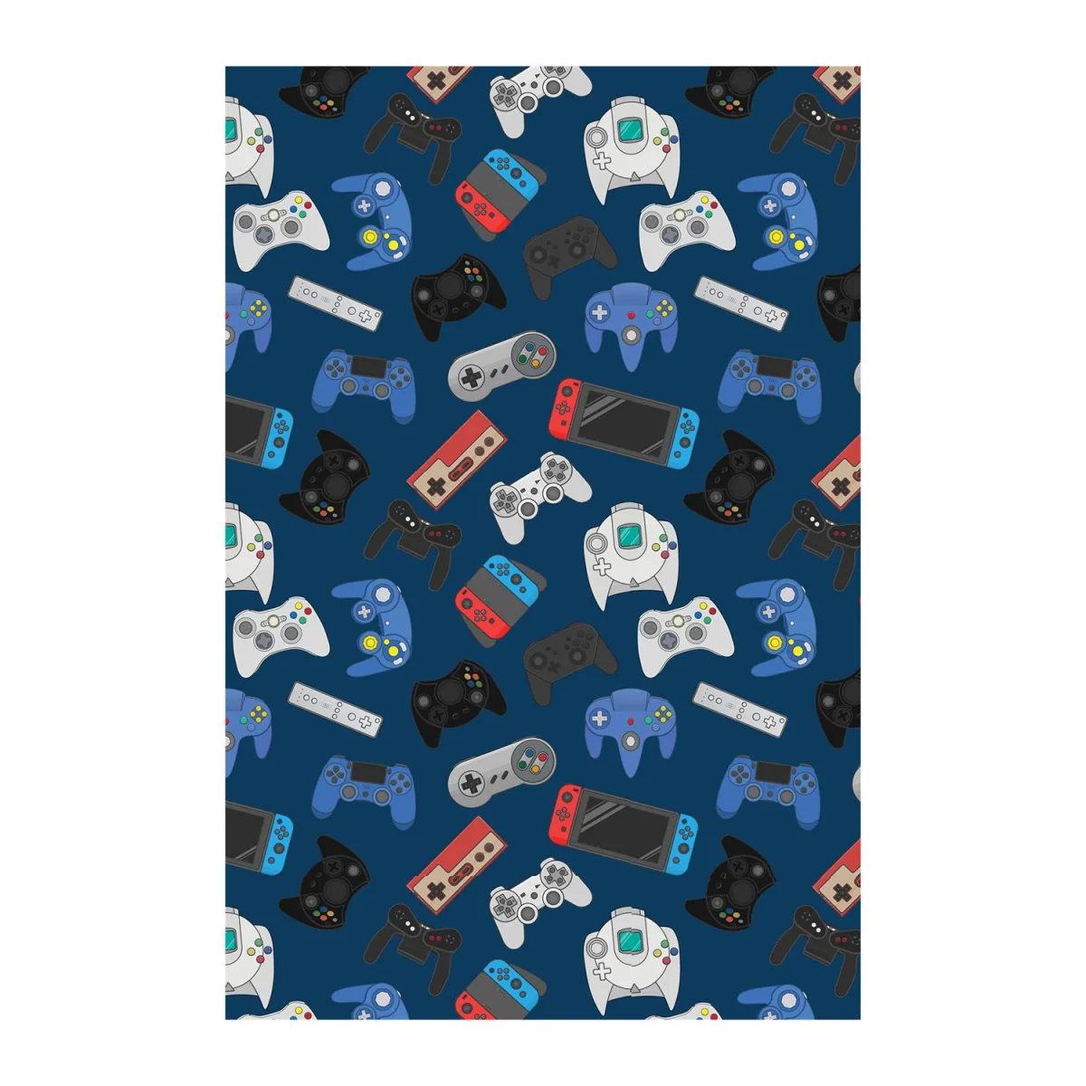 Gamer Fleece Game Controller Blanket - Blue/Red/White – image 2