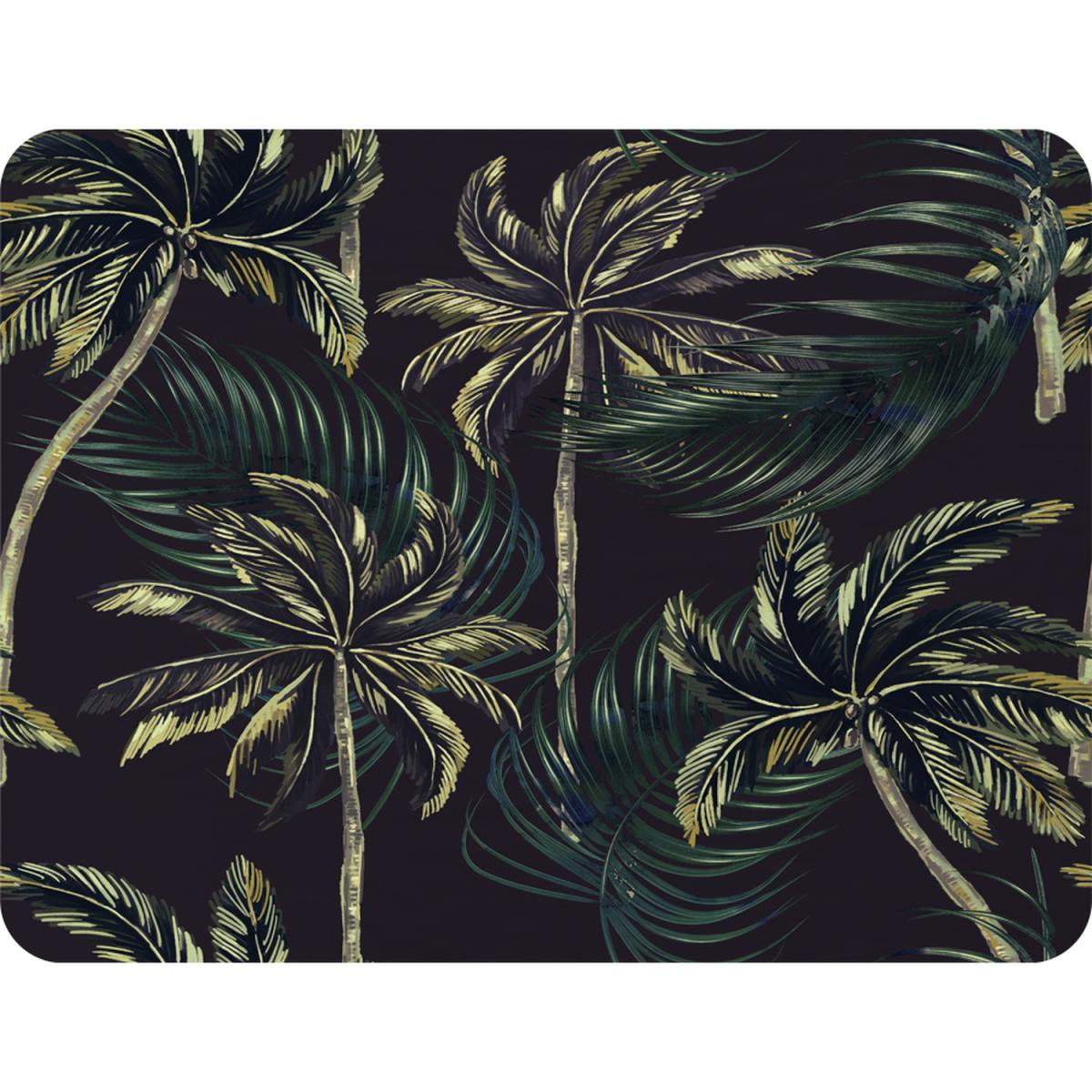 Green Palm On Black Blanket - Black – image 2