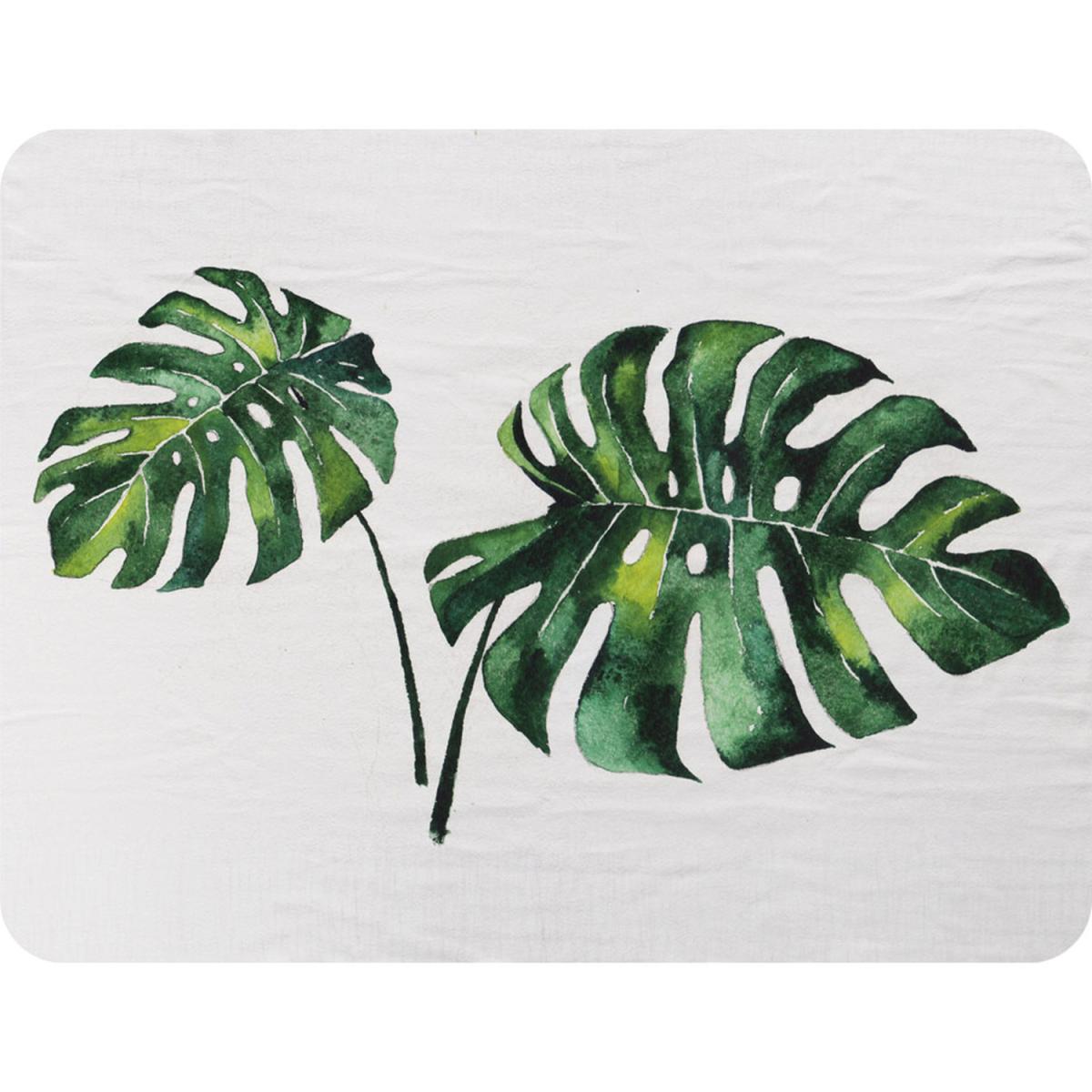 Twin Tropical Leaves Blanket - Green – image 2
