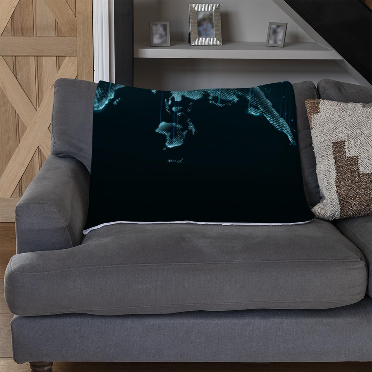Map Of The Planet Blanket - Blue – image 3