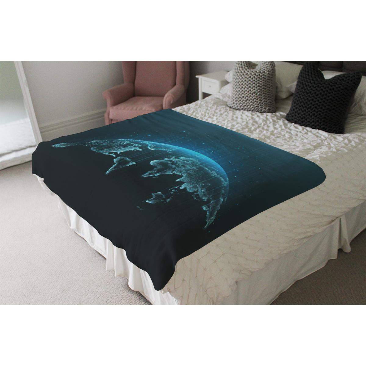 Map Of The Planet Blanket - Blue – image 4