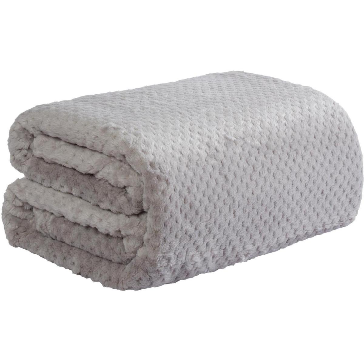 Luxury Large Waffle Honeycomb Mink Throw - Silver / 150cm – image 2