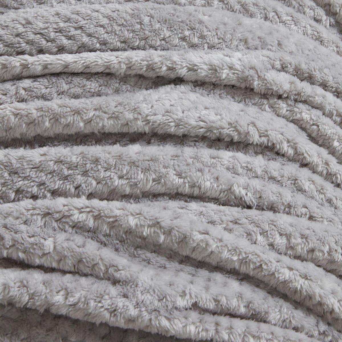 Luxury Large Waffle Honeycomb Mink Throw - Silver / 150cm – image 1